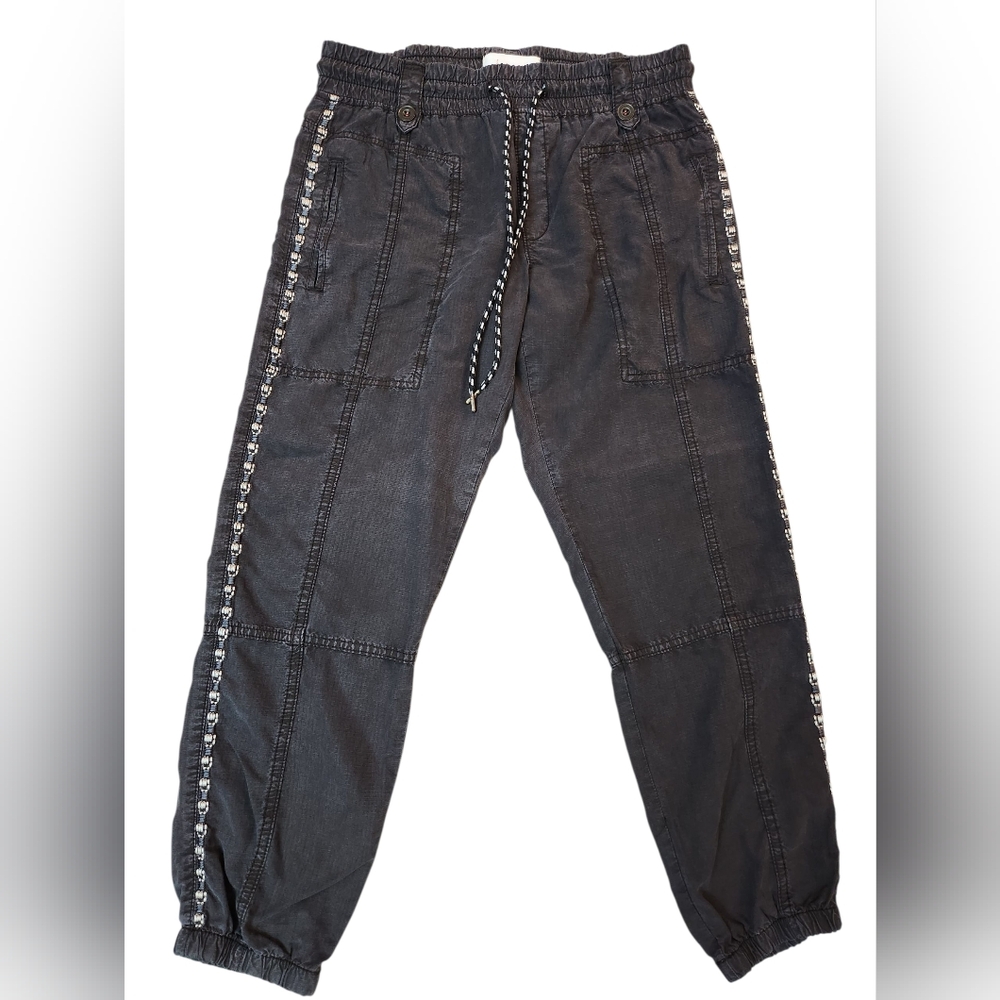 Anthropologie Byron Seamed Utility Joggers In Washed Black Size Small Bohemian